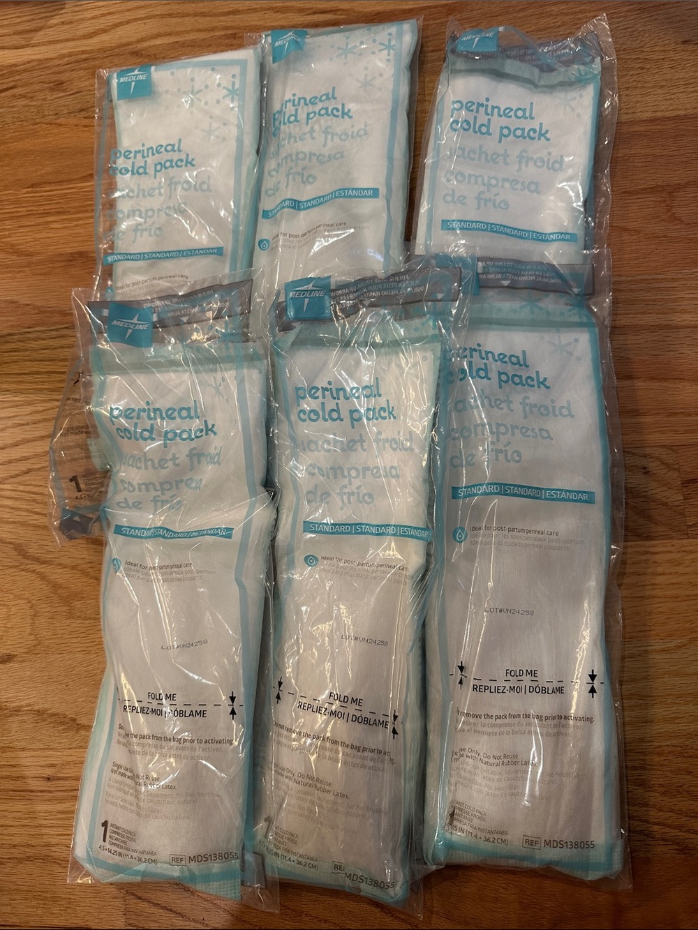 6 Medline Perineal Cold Pack postpartum after birth care women pregnancy ice